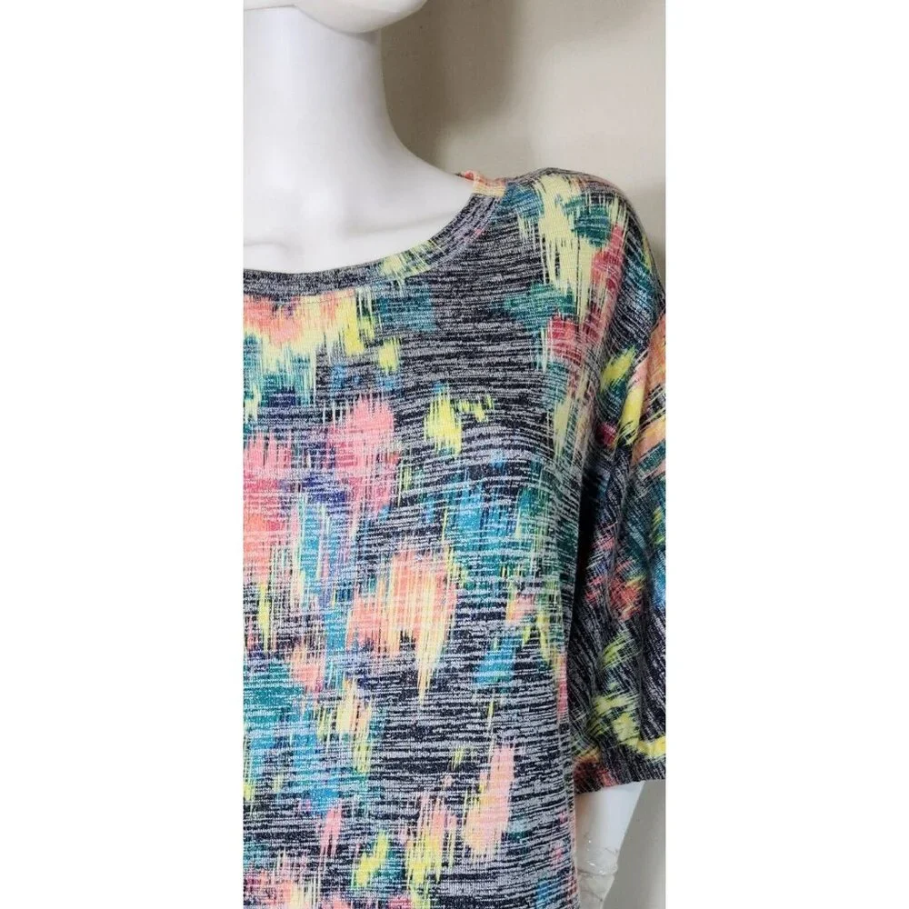 Westbound Women's Multi Color Short Sleeve Blouse Top Plus Blur Ikat Size 3X NWT - Picture 5 of 11